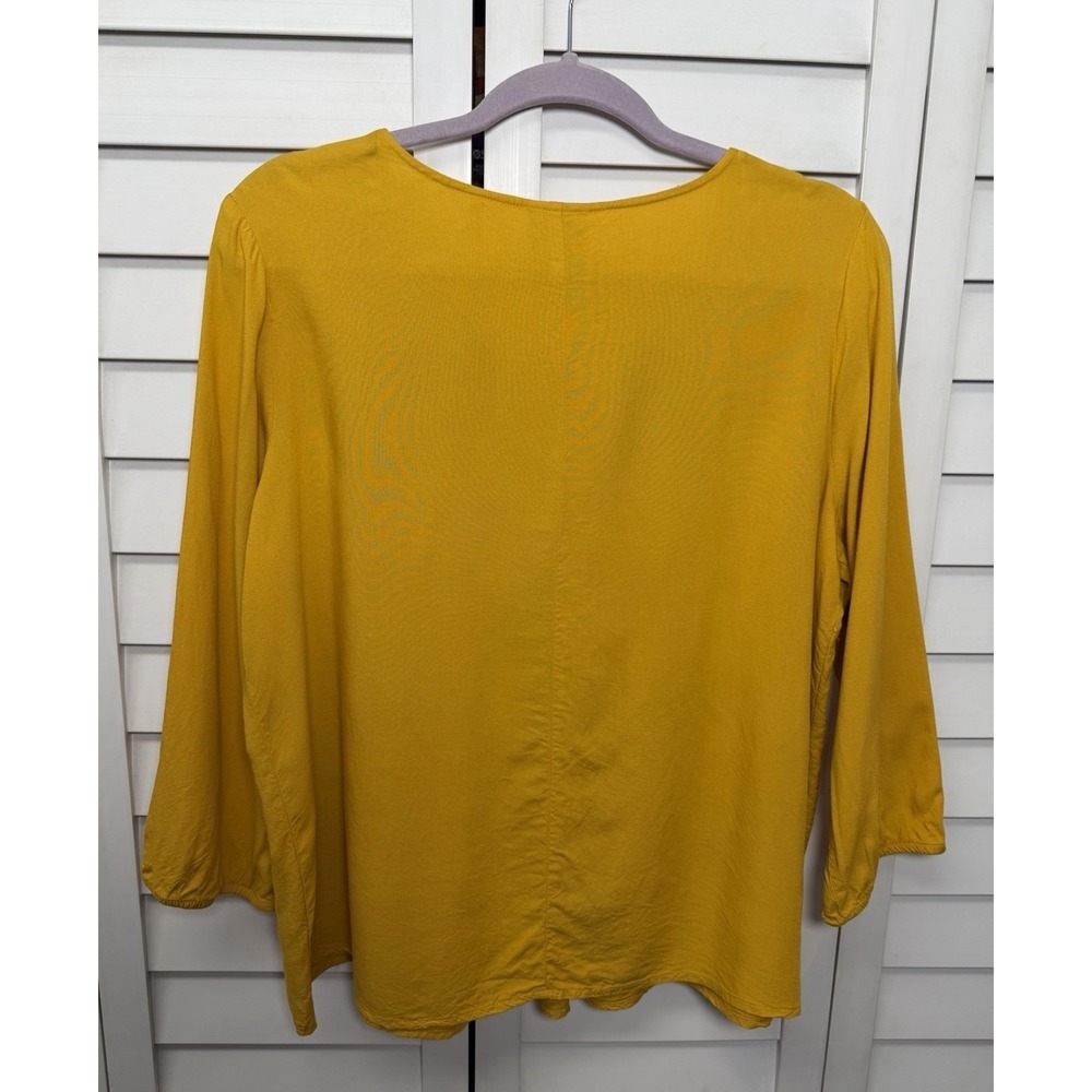 St. John's Bay Floral Embroidered Tasseled Peasant Top Women's Size Large - Picture 7 of 8